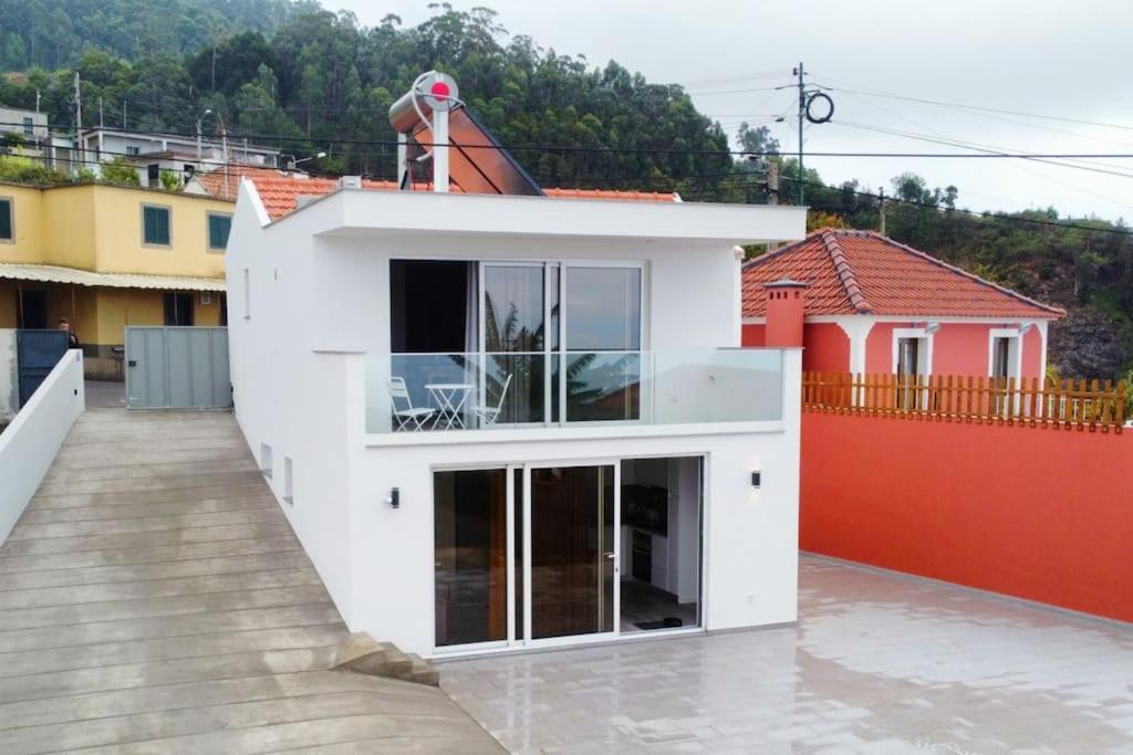 Brand New Private Modern Apartment With Patio And Sea View Calheta  Eksteriør billede